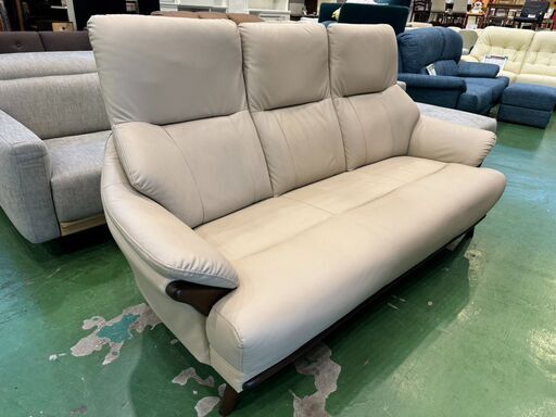 【愛品館八千代店】ニトリ　3人掛ハイバックソファ　(Nシールドコウテイ3)