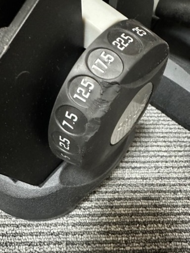 【手渡し】トレーニングベンチ&可変式ダンベル25kg x2