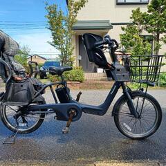 電動付き自転車、前後子供乗せ