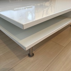 白　ローテーブル　正方形の画像