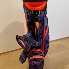 美品】リヴィエラ キャディーバッグ 迷彩 カモフラ ブルー オレンジ