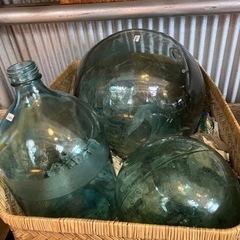 浮き玉　ガラス玉　レトロやアンティーク、ガーデニング好きな人に！...