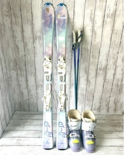 お引取り限定 STREULE シュトロイレ ST-JG ジュニアカービングスキーセット 板120cm ブーツ23cm