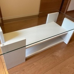 最終値下げ綺麗なガラスローテーブル