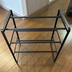 美品⭐︎山崎実業シューズラック3段伸縮　定価:4730円