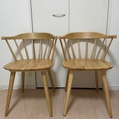 ダイニングチェア ウィンザーチェア 2脚セット 北欧