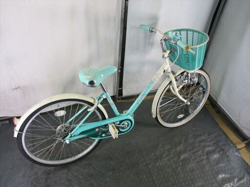 Ｄ268　★9800円★整備済み 中古子供自転車 ブリヂストン　エコパル　グリーン【24インチ 】