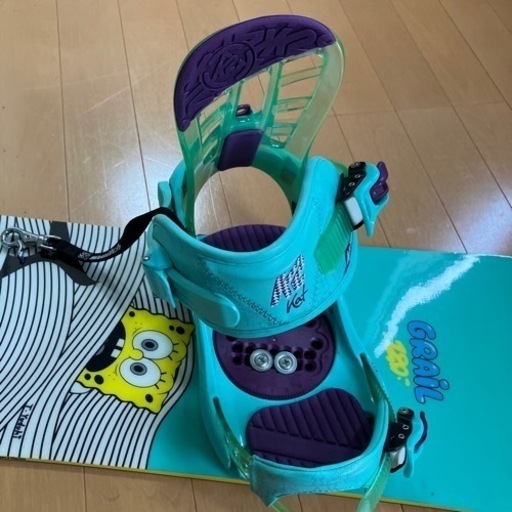 SALOMON 120cmスノーボード板　K2のビンディング付き
