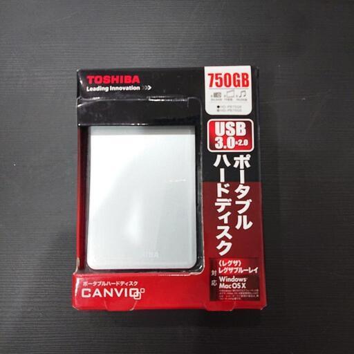 ポータブルHDD　750GB　USB3.0　東芝　ポータブルハードディスク