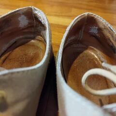 スエードシューズ　ベージュの画像