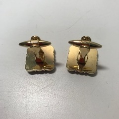 A2401-592 Wedgwood カフスボタン 船 GALLEON スクエア キズあり 中古の画像