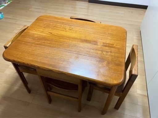 【府中家具】ダイニングテーブルセット5点（限定値下げ中）