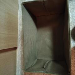 収納ボックス2個   ブラウン カラーボックスにマッチの画像