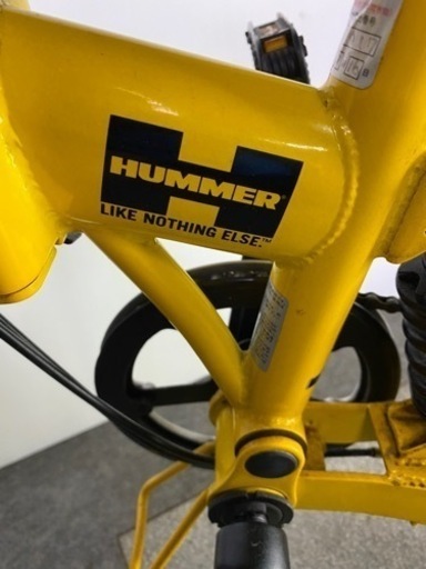 ハマー HUMMER 20インチ 折り畳み自転車 前後ダブルサスペンション採用 シマノ製6段変速機搭載 ライト付き 変速機若干難あり