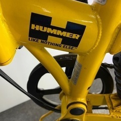ハマー HUMMER 20インチ 折り畳み自転車 前後ダブルサスペンション採用 シマノ製6段変速機搭載 ライト付き 変速機若干難ありの画像