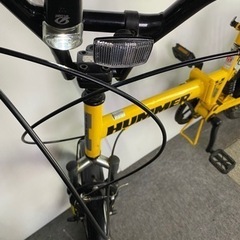 ハマー HUMMER 20インチ 折り畳み自転車 前後ダブルサスペンション採用 シマノ製6段変速機搭載 ライト付き 変速機若干難ありの画像