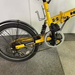 ハマー HUMMER 20インチ 折り畳み自転車 前後ダブルサスペンション採用 シマノ製6段変速機搭載 ライト付き 変速機若干難ありの画像