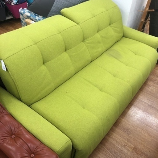 ソファーベッド　ライトグリーンお売りします！