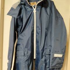 GT 合羽 上下セット レインウエア サイズLL 黒色 学生用 中古