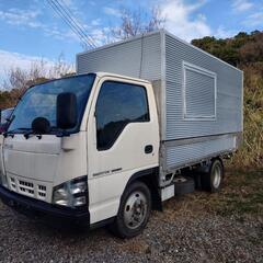 キッチンカー　キャンピングカー　日産アトラス　物置　電源　太陽光...