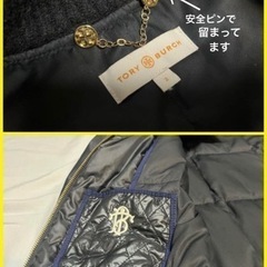 タグチェーンが取れてるのでお安く　　　【TORYBURCH】ブラックコート　　　　　サイズ2の画像