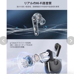 ワイヤレスイヤホン Bluetoothの画像