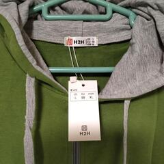 ■H2Hメンズ カジュアル フード付き Zip-up タンクトップ　新品タグ付■の画像