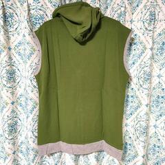 ■H2Hメンズ カジュアル フード付き Zip-up タンクトップ　新品タグ付■の画像