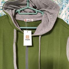 ■H2Hメンズ カジュアル フード付き Zip-up タンクトップ　新品タグ付■の画像