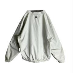 【USA製】古着 90s ナイキ NIKE ナイロンプルオーバー 刺繍ロゴ 90s NIKE V-Neck Logo Nylon Pullover Jacket 黒青 XXXL ナイキ V