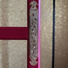大名衣桁 八角衣桁 2段 エンジ色の画像