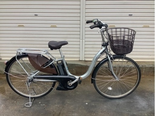 284 ヤマハ最新機種電動アシスト自転車PASwity26インチシルバーアルミボディー