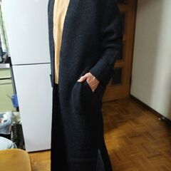 ロングコート　ニットの画像