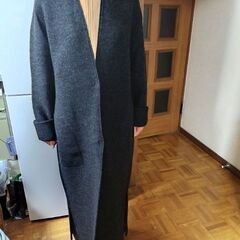 ロングコート　ニットの画像