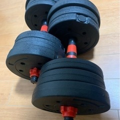 ダンベルセット 10kg×2個セット　可変式ダンベルの画像