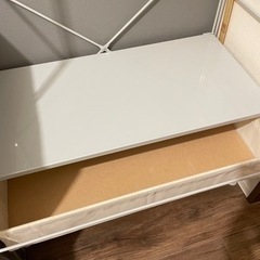 (2月10日まで)無印良品 ハンガーラック付き収納の画像