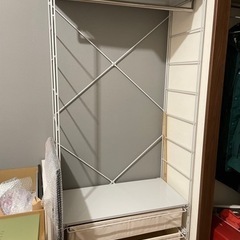 (2月10日まで)無印良品 ハンガーラック付き収納