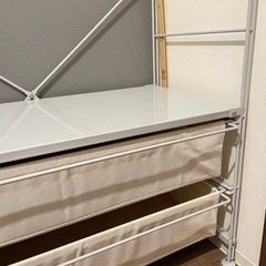 (2月10日まで)無印良品 ハンガーラック付き収納の画像