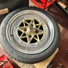 14インチ　スターシャーク　6J＋38 155/55r14 23年新品タイヤの画像