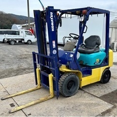 コマツ KOMATSU フォークリフト。 FG15C-17。ガソリン。容量 : 1.5トン (1500KG). 下取りも可能.