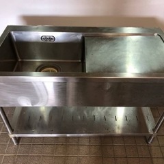 マルゼン   一層水切り付きシンク（バックガードなし）の画像