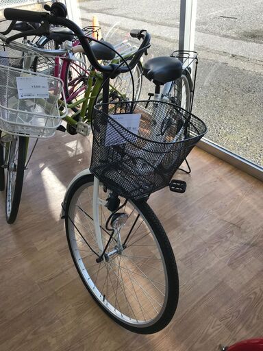 ★ジモティ割あり★  ママチャリ 26インチ ホワイト クリーニング済み KJ4257