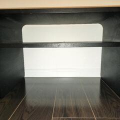 【無料】サイドテーブル　黒/頑丈/タテ・ヨコ置き両方可能の画像