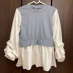 レイヤード風ブラウス　M
