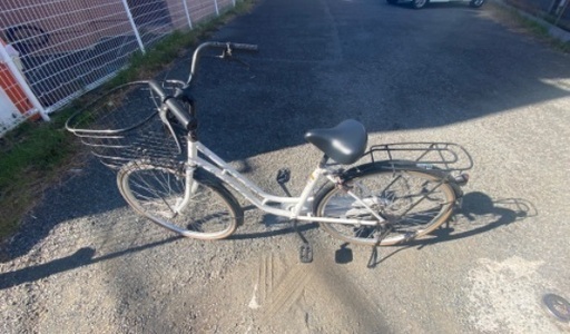 自転車　白