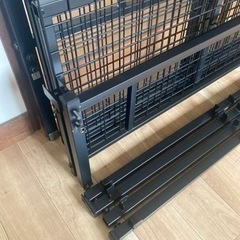 【状態良】ニトリ　ベッドフレーム　シングル　スチール　ブラック　(バジーナ F3 BK)の画像