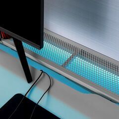 UTESPELARE ウーテスペラレ ゲーミングデスク, ライトグレーの画像