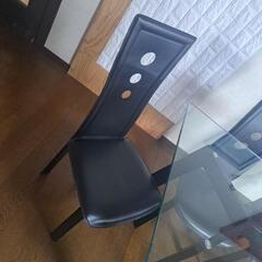 中古　ガラスダイニングテーブルの画像