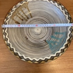 【USED】☆小鹿田焼☆大皿☆飛びかんな☆和皿☆小石原焼☆の画像