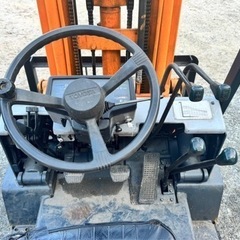 ◆動作OK! トヨタ フォークリフト 5FG14 3段マスト 最大揚高5.5M 油圧シリンダー滲み シート ダメージ などありの為現状優先 格安！の画像